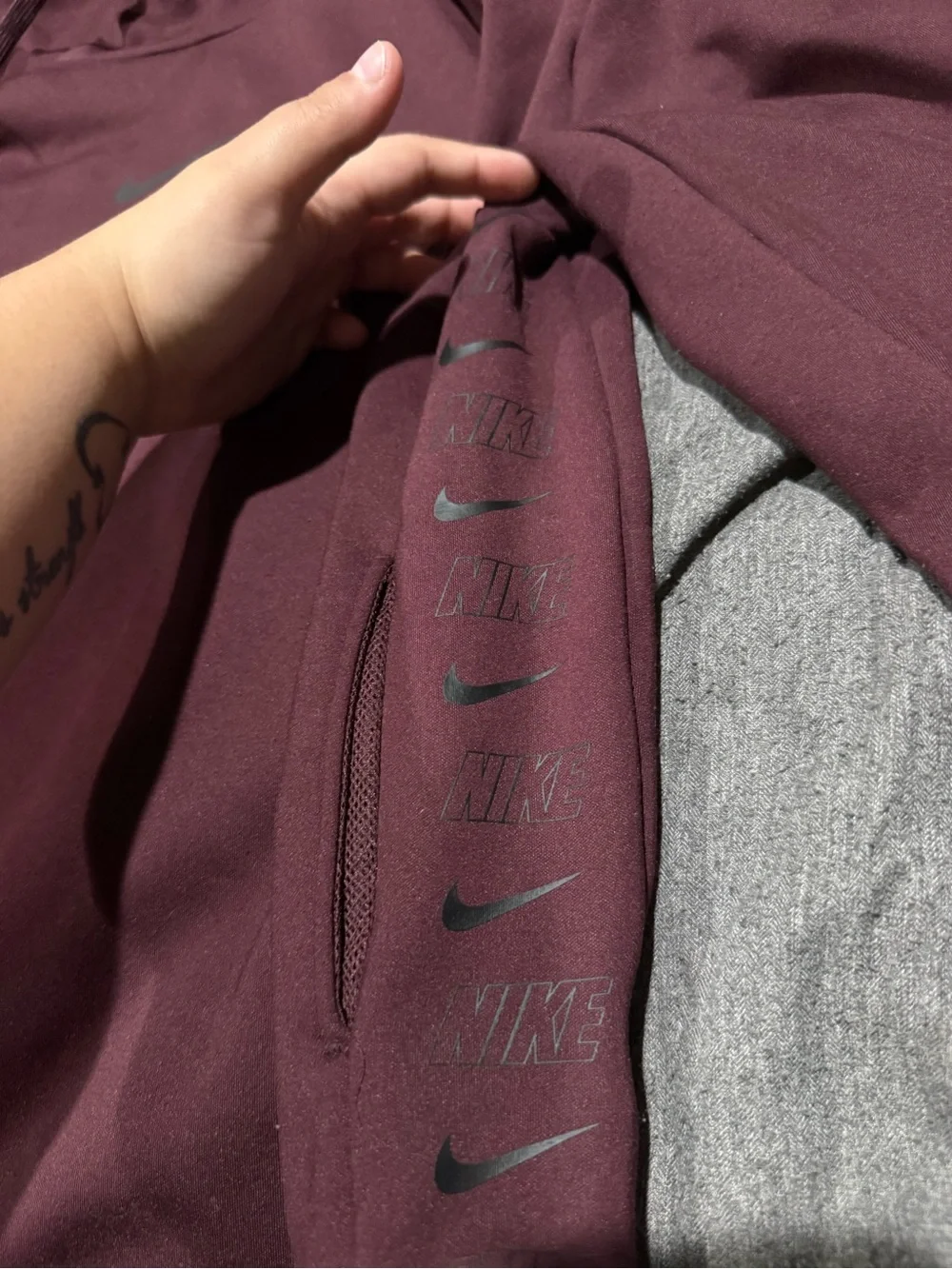 Nike Burgundy Turtleneck Pullover Sweatshirt